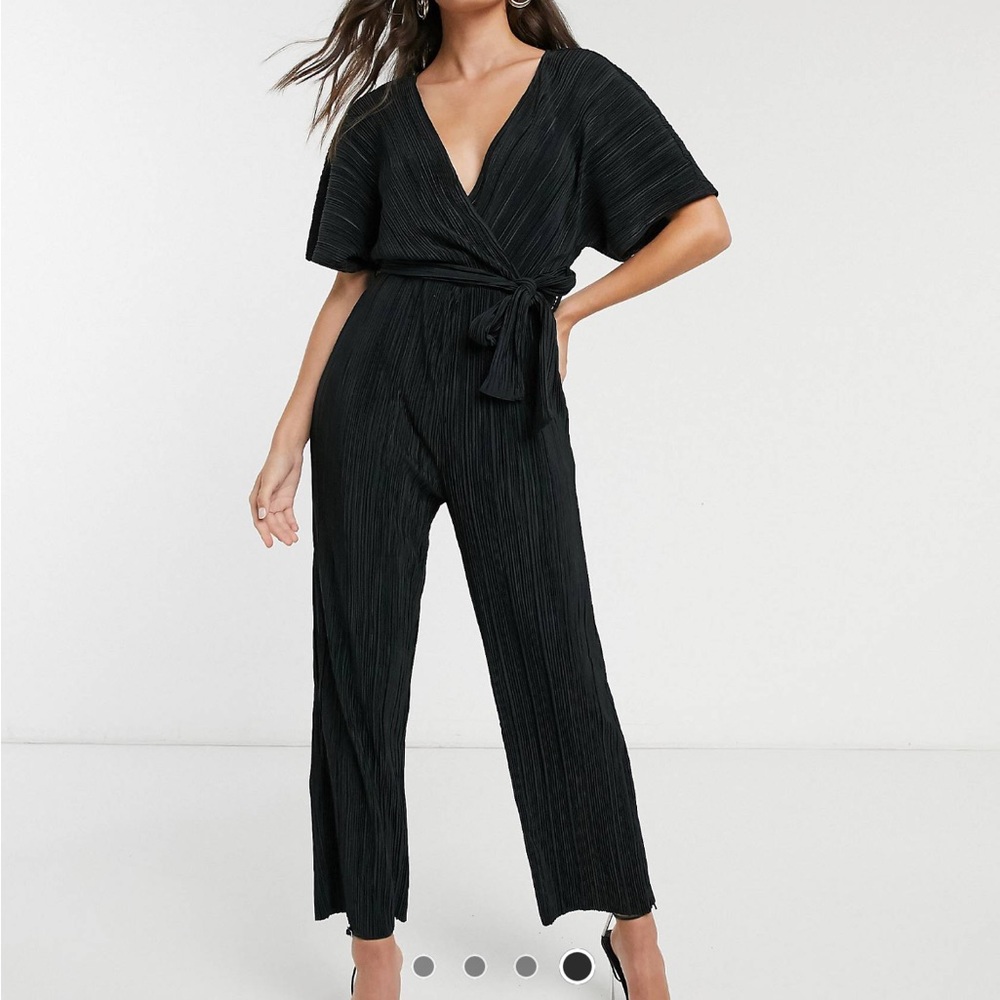 ASOS Black Wrap Jumpsuit w/ Kimono Sleeve